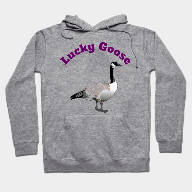 Lucky Goose Funny Geese Lovers Gift Hoodie by klimentina